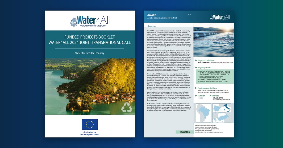 AWARE in the Water4All booklet of funded projects